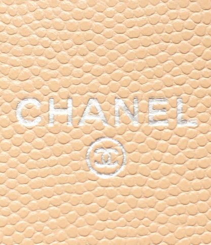 CHANEL 長財布 シルバー金具 キャビアスキン レディース シャネル