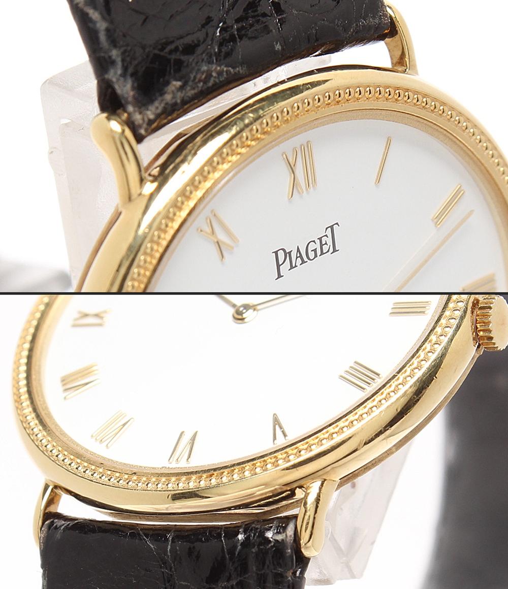 PIAGET 腕時計 K18 手巻き ホワイト 90231 メンズ レディース ピアジェ