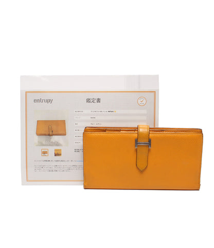 HERMES 長財布 □P刻印 シルバー金具 ヴォーエプソン ベアンスフレ レディース エルメス