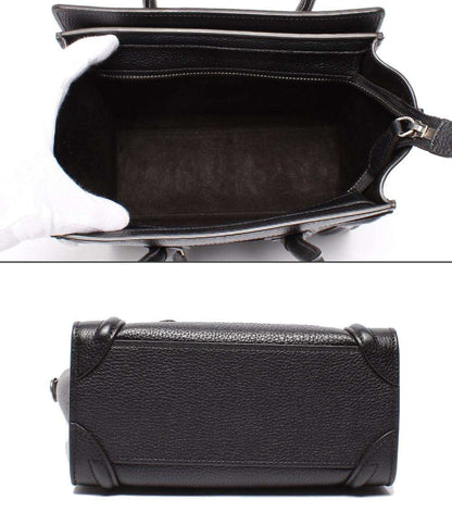 美品 セリーヌ 2way ハンドバッグ ショルダーバッグ 斜め掛け ラゲージナノ 189243DRU.38NO レディース CELINE