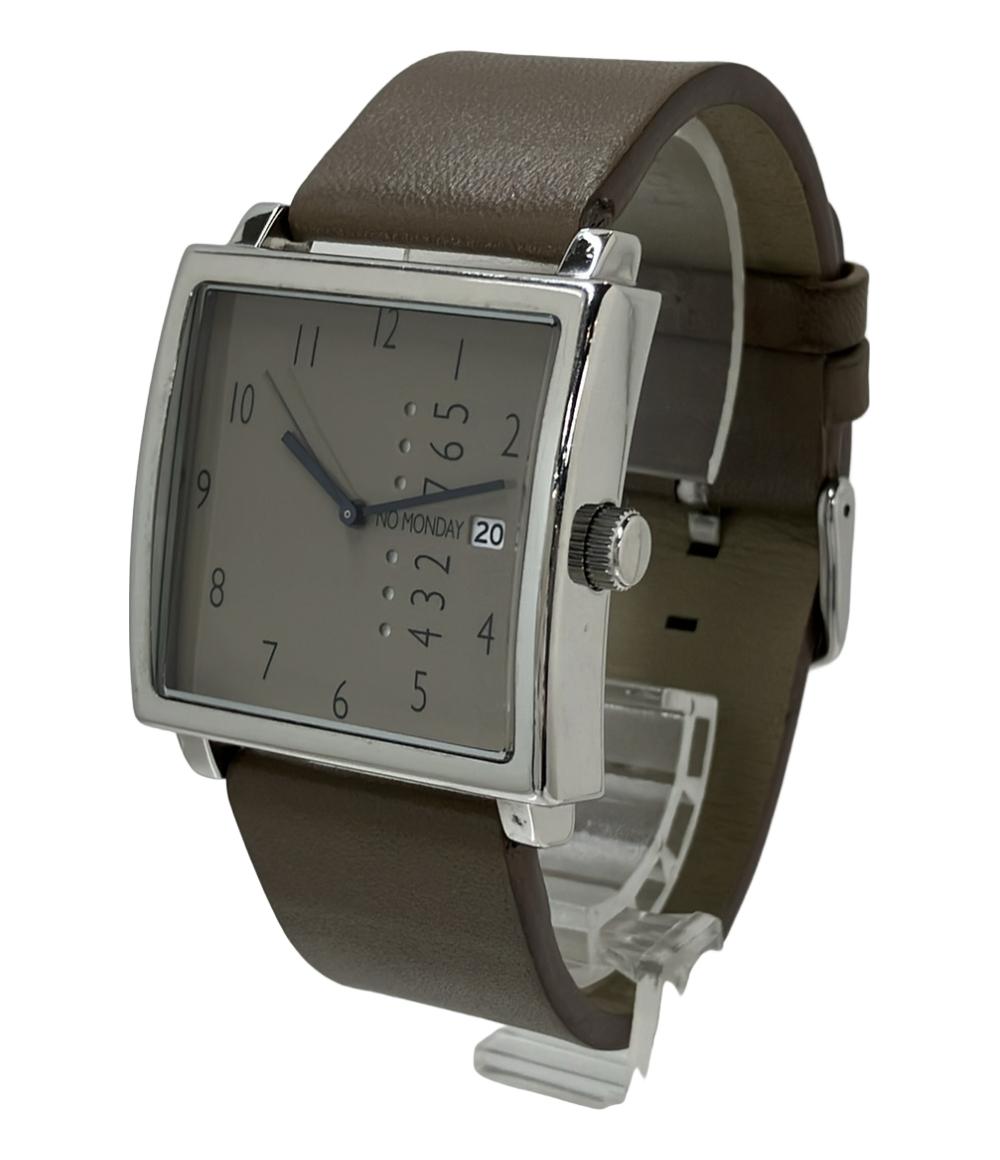 No Monday 腕時計 クオーツ ブラウン系 レディース メンズ ノーマンデー