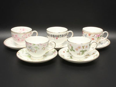 美品 ウエッジウッド カップ＆ソーサー 5客セット ワイルドストロベリー スウィートプラム WEDGWOOD