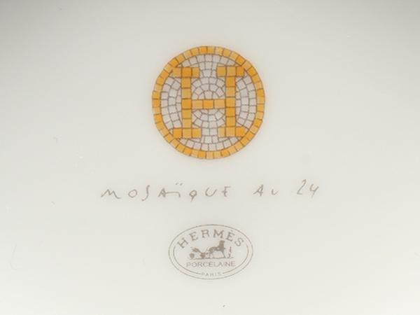美品 エルメス マグカップ モザイク24 ゴールド HERMES