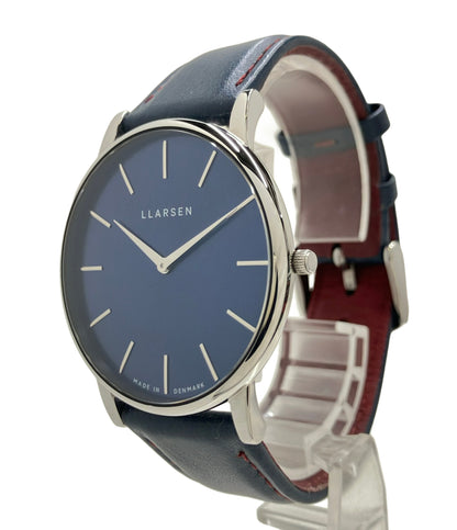 LLARSEN 腕時計 クオーツ ネイビー メンズ エルラーセン