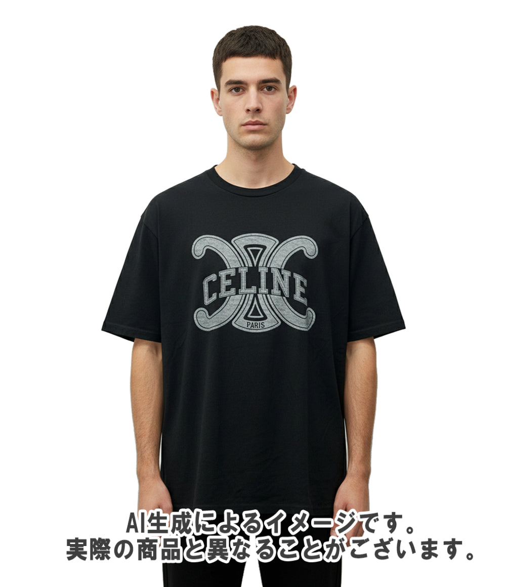 CELINE 半袖Ｔシャツ トリオンフ ロゴ ルーズ Tシャツ  コットンジャージー 2X568671Q メンズ SIZE M セリーヌ
