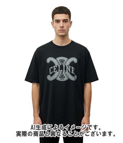 CELINE 半袖Ｔシャツ トリオンフ ロゴ ルーズ Tシャツ  コットンジャージー 2X568671Q メンズ SIZE M セリーヌ