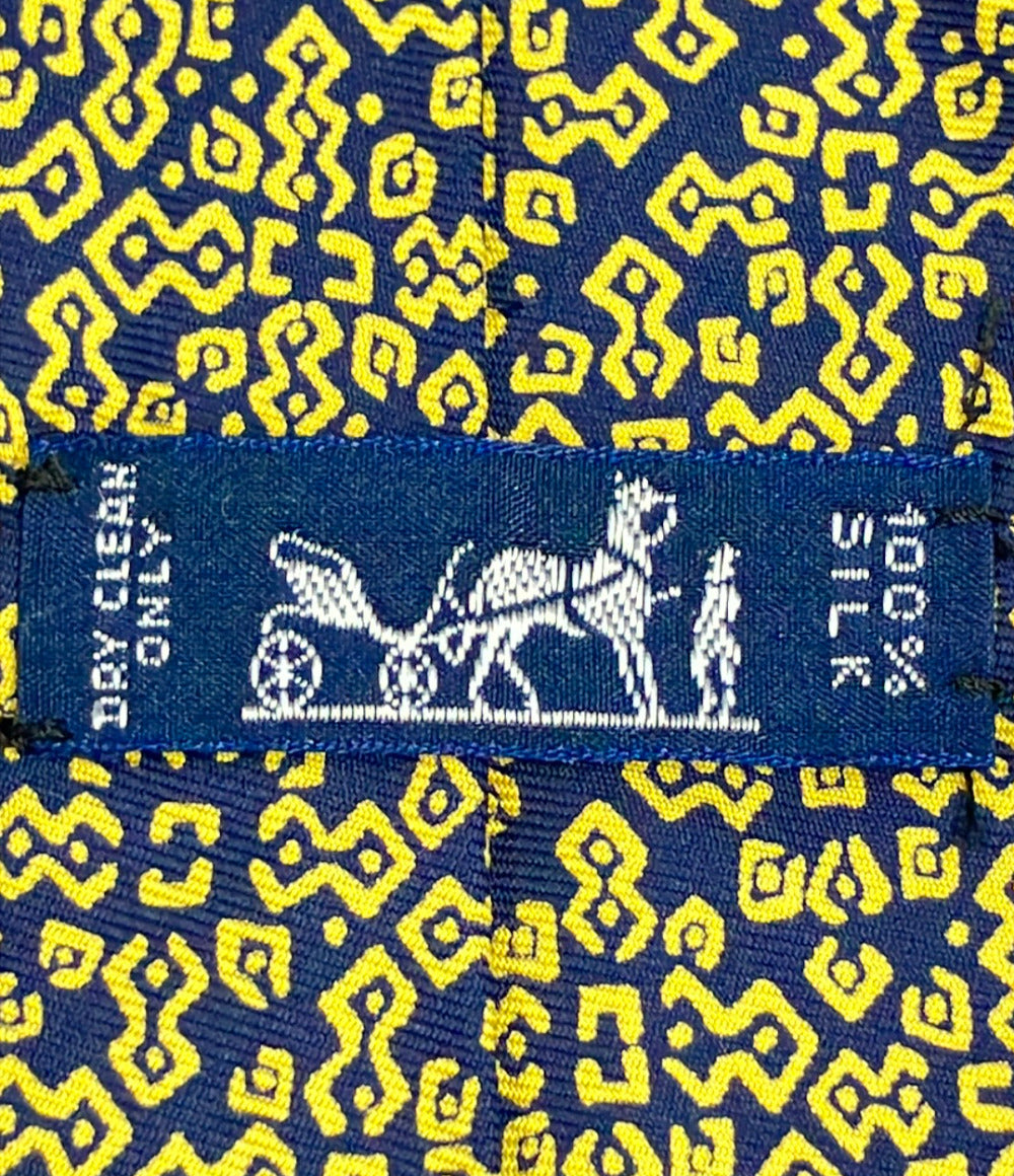 HERMES ネクタイ シルク100% メンズ エルメス
