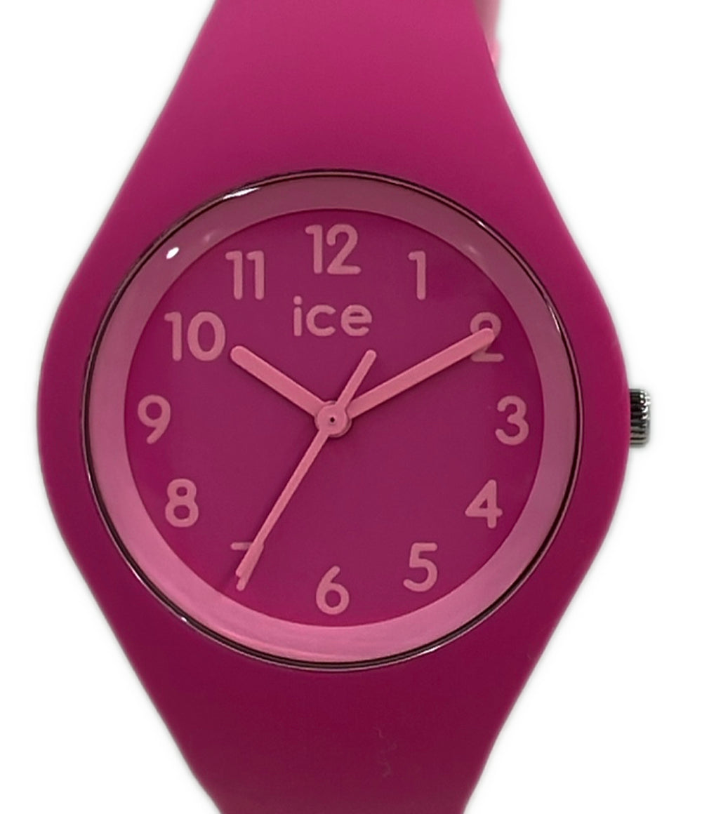 美品 ice watch 腕時計 クオーツ ピンク レディース アイスウォッチ