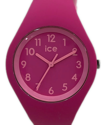 美品 ice watch 腕時計 クオーツ ピンク レディース アイスウォッチ