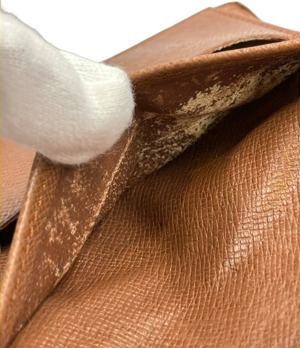 訳あり LOUIS VUITTON 二つ折り財布 Wホック ポルト モネ ビエ カルト クレディ モノグラム M61652 メンズ レディース ルイ・ヴィトン