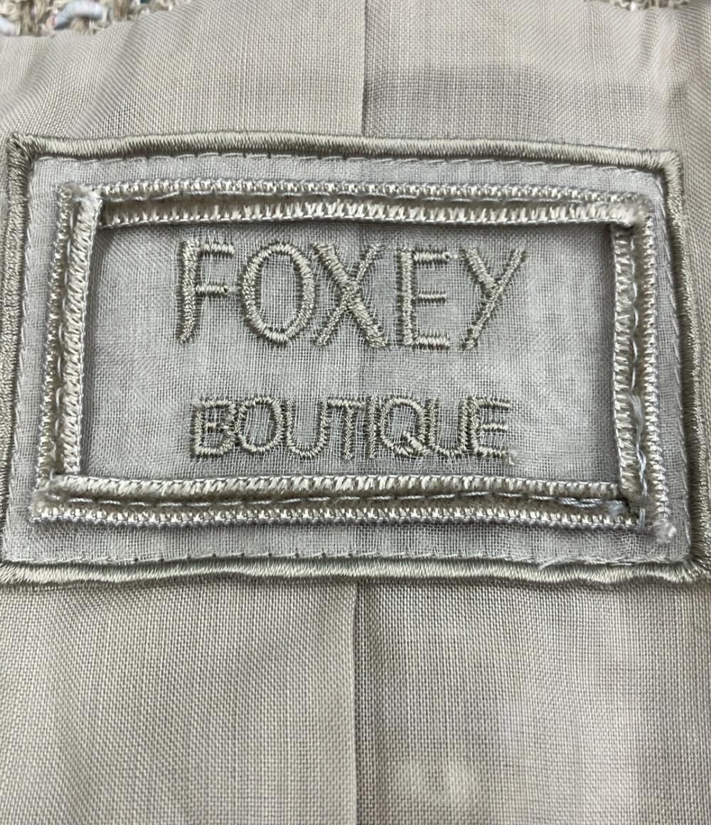 フォクシーニューヨーク ノーカラージャケット 43253  SJOX01TE レディース SIZE 40 (M) FOXEY NEWYORK