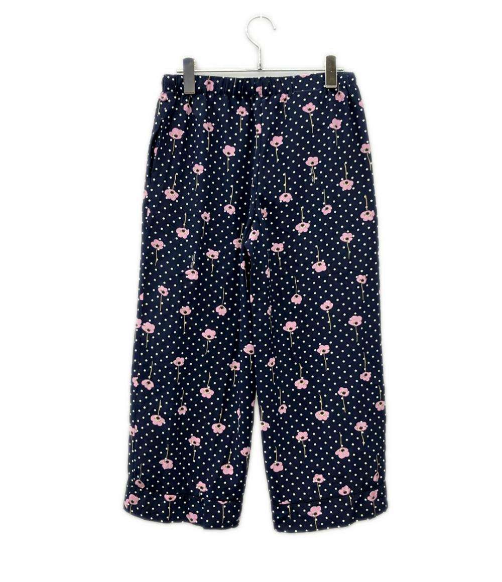 Miu Miu 花柄 ドット柄パンツ シルク100% 七分丈 レディース SIZE 38 (M) ミュウ ミュウ