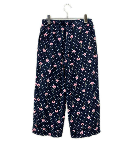 Miu Miu 花柄 ドット柄パンツ シルク100% 七分丈 レディース SIZE 38 (M) ミュウ ミュウ
