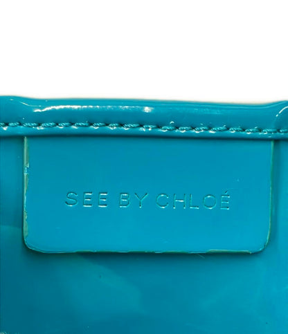 SEE BY CHLOE トートバッグ ショルダーバッグ 肩掛け エナメル ターコイズ レディース シーバイクロエ