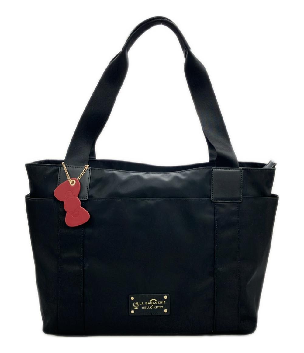 美品 LA BAGAGERIE HELLO KITTY トートバッグ Mサイズ ポリエステル ナイロン リサイクルレザー レディース ラ・バガジェリー ハローキティ