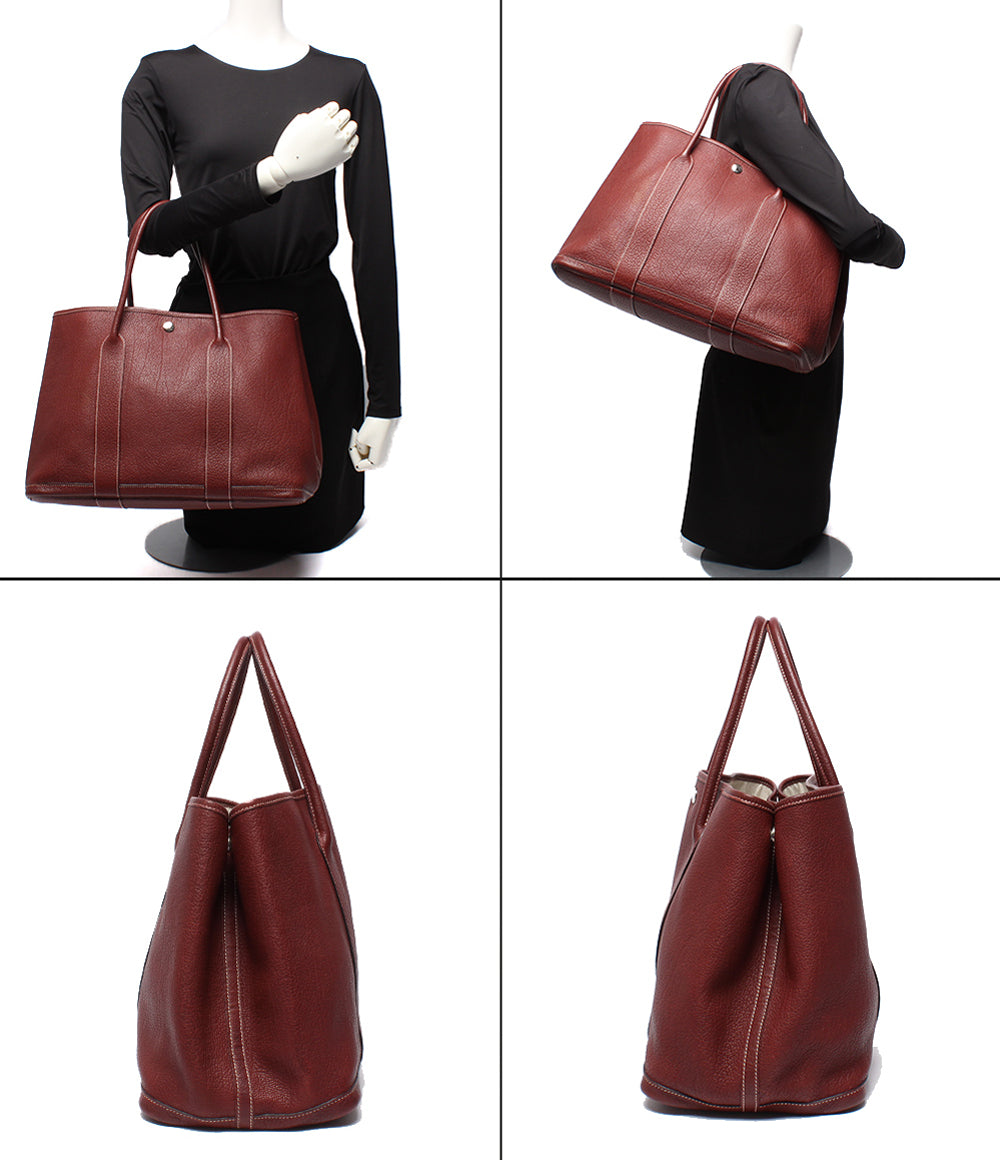 HERMES トートバッグ ハンドバッグ □P刻印 シルバー金具 ガーデンパーティPM レディース メンズ エルメス