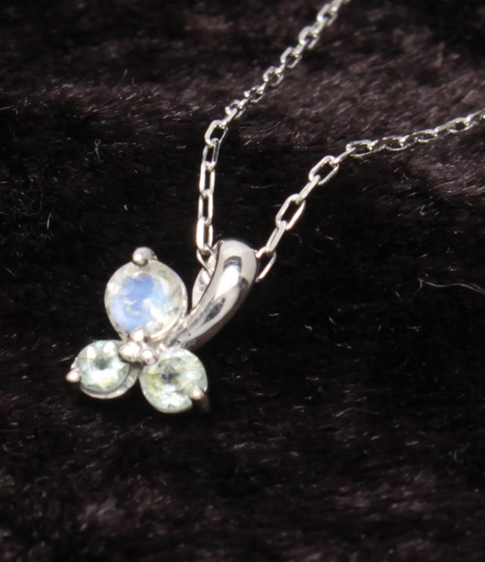 美品 4℃ ネックレス K10 ムーンストーン レディース ヨンドシー