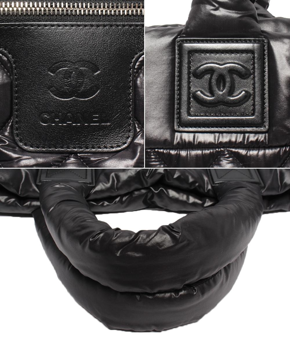 美品 CHANEL トートバッグ シルバー金具 コココクーン スモール レディース シャネル