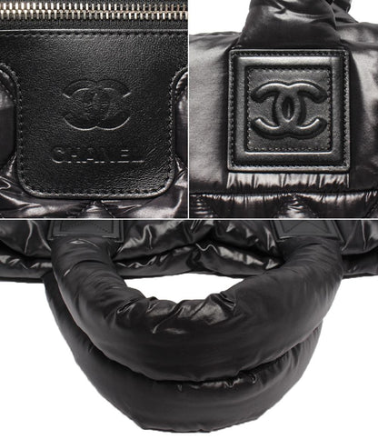 美品 CHANEL トートバッグ シルバー金具 コココクーン スモール レディース シャネル