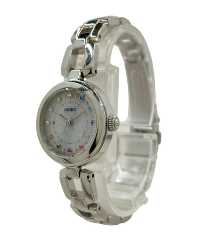 SEIKO 腕時計 ソーラー ホワイト V117-0CT0 レディース セイコー