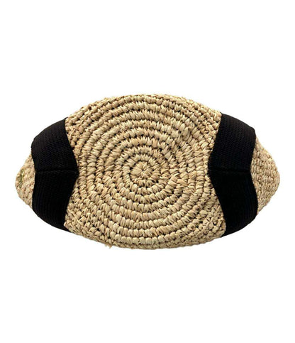 美品 ヴィオラドーロ 2way カゴバッグ ハンドバッグ ショルダーバッグ  斜めがけ ラフィア レディース VIOLAd'ORO