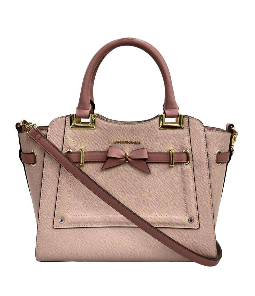 美品 Samantha Vega ハンドバッグ ショルダーバッグ 2WAY 斜め掛け リボンモチーフ レディース サマンサベガ