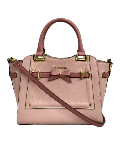 美品 Samantha Vega ハンドバッグ ショルダーバッグ 2WAY 斜め掛け リボンモチーフ レディース サマンサベガ