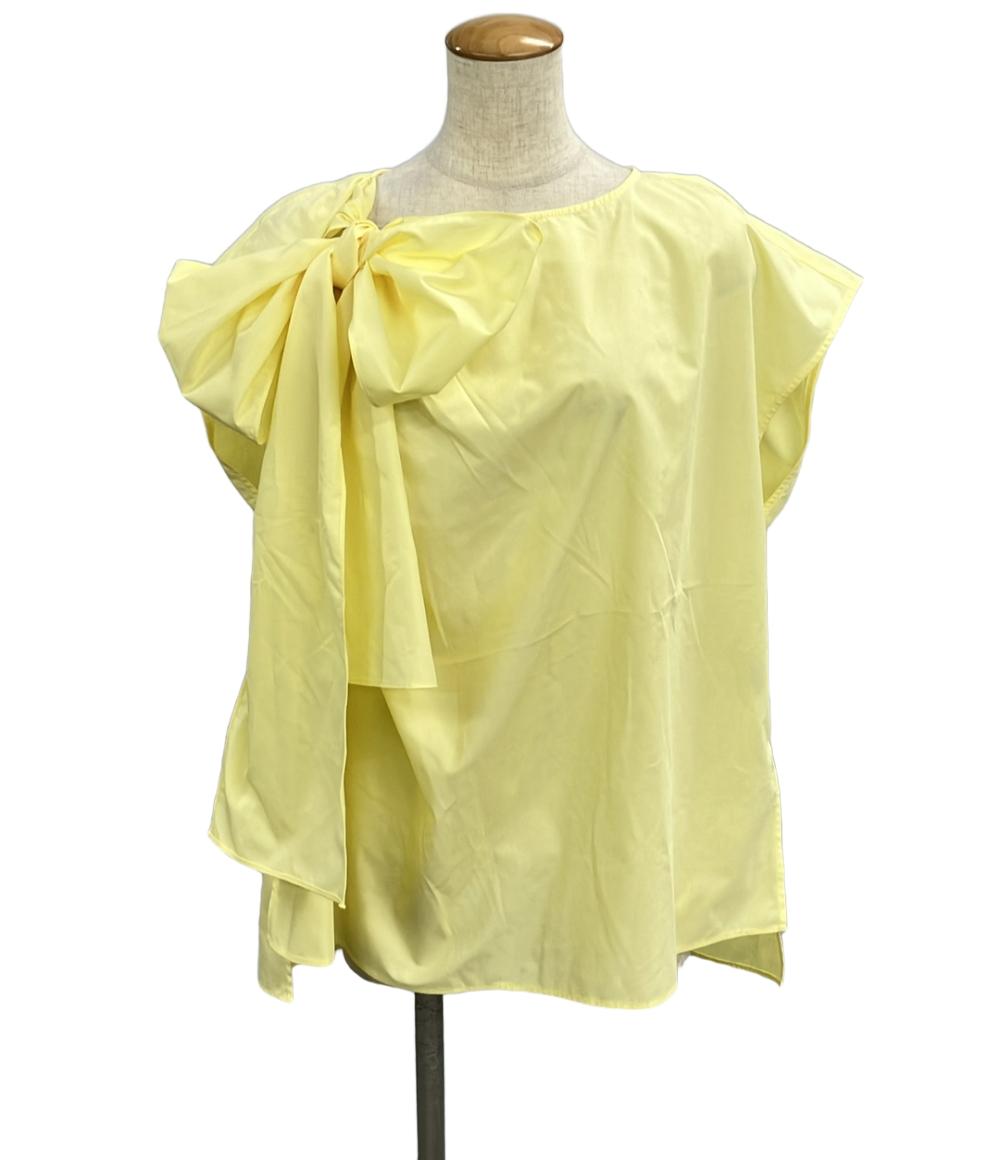 美品 カデュネ フレンチスリーブ サイルリボンブラウス オーバーサイズ レディース SIZE 36 (S) CADUNE