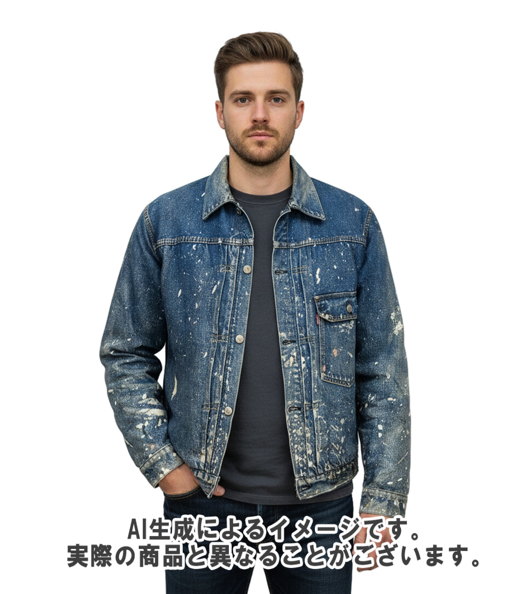 TOLQ トロンプルイユ　プリンテッドデニムジャケット メンズ SIZE 38 (S) トルク