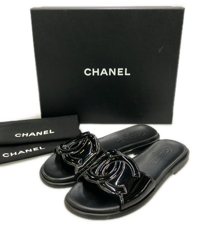 CHANEL エナメルフラットサンダル G32808 レディース SIZE 39 シャネル