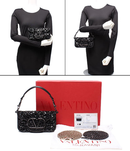 Valentino Garavani 3way ハンドバッグ クラッチバッグ ショルダーバッグ ビジュー レディース ヴァレンティノ・ガラヴァーニ