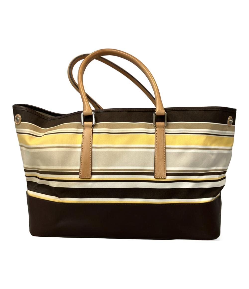 COACH トートバッグ 肩掛け ボーダー柄 7712 レディース コーチ