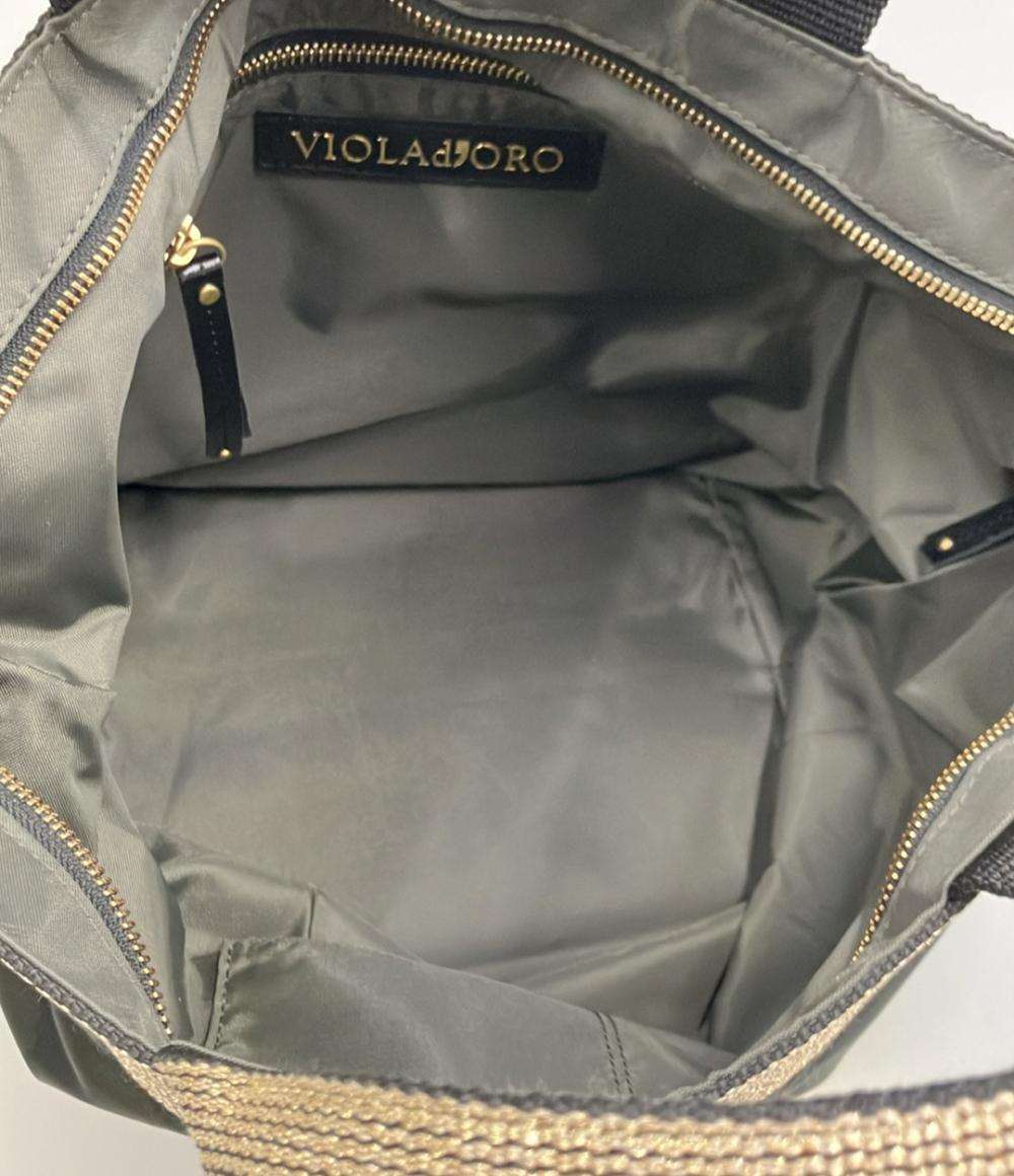 VIOLAd'ORO トートバッグ 迷彩柄 カモフラ柄 レディース ヴィオラドーロ