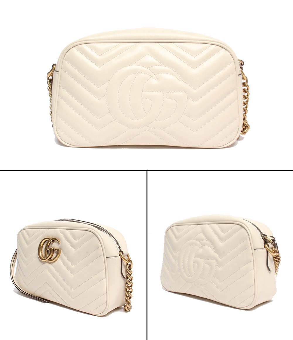 Gucci ホワイトショルダーバッグ GUCCI ショルダーバッグ 斜め掛け 肩掛け スモール カメラバッグ GG