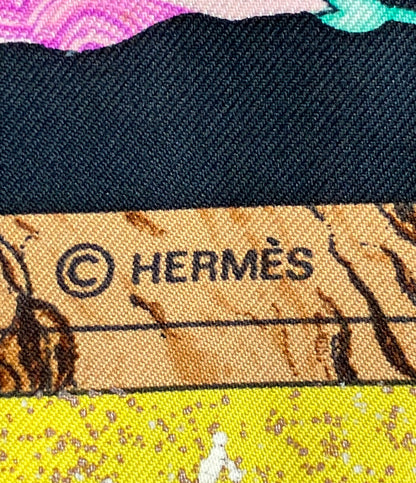 HERMES スカーフ カレ90 シルク100% 東洋の石と西洋の石細工 レディース エルメス