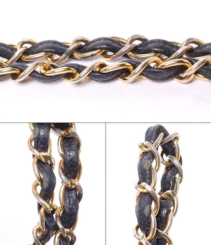 CHANEL チェーンショルダーバッグ 肩掛け 斜め掛け ゴールド金具 3番台 マトラッセ シングルフラップ シングルチェーン キャビアスキン レディース