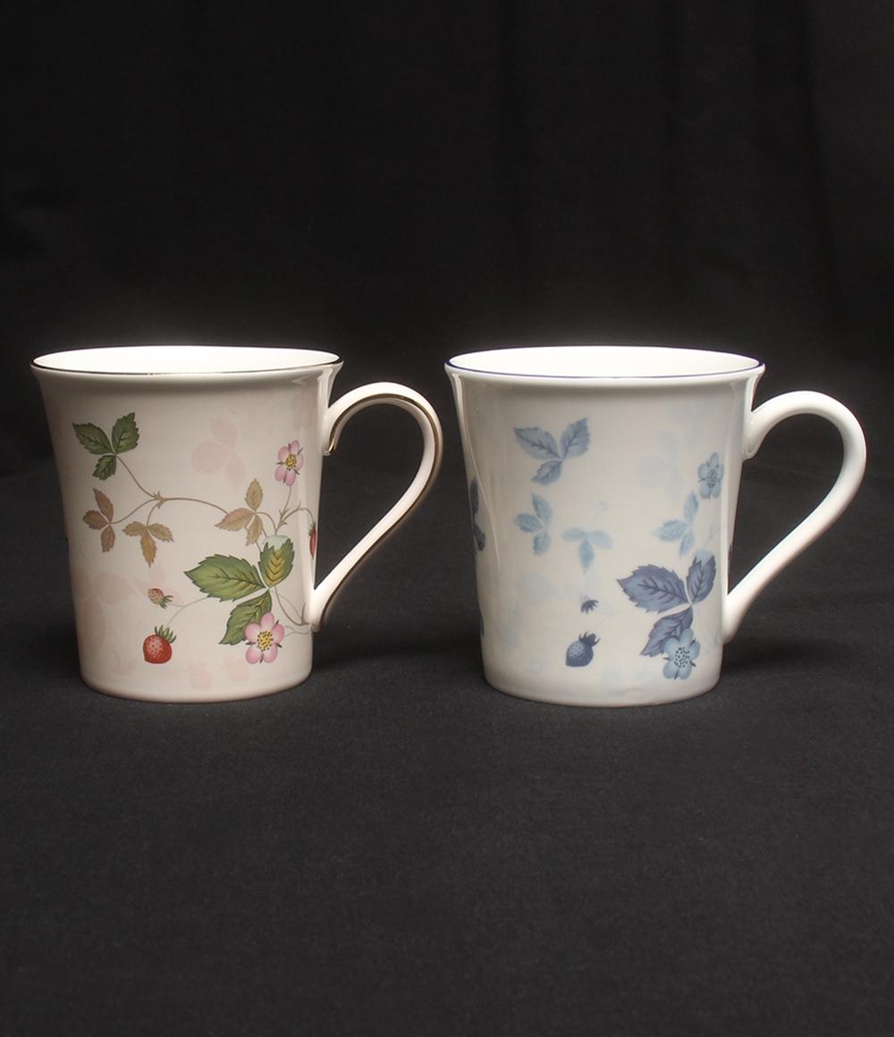 美品 ウェッジウッド マグカップ 2点セット パステルマグ ワイルドストロベリーピンク ストロベリーブルー WEDGWOOD