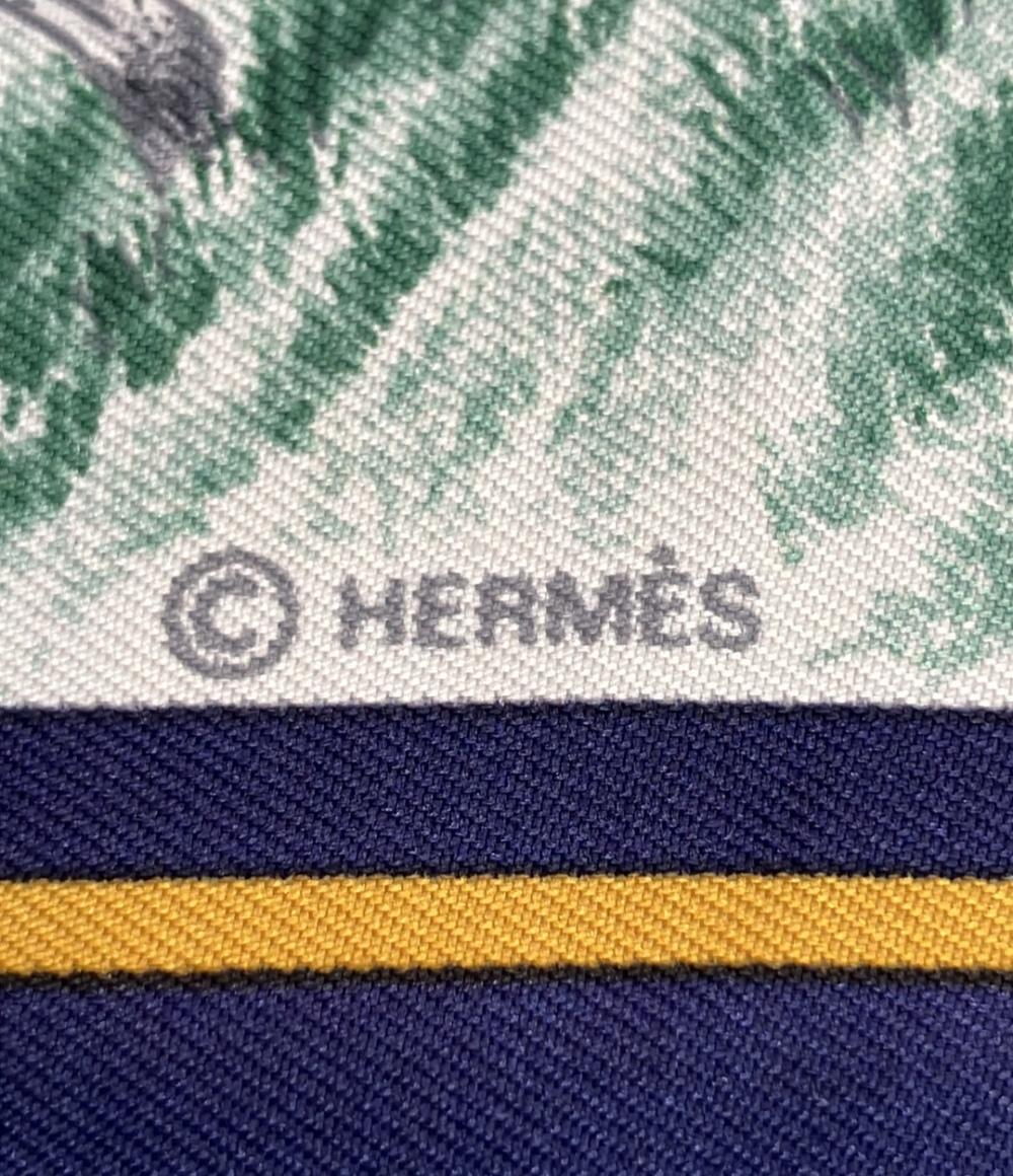 美品 HERMES スカーフ カレ90 シルク100% Auteuil en Mai レディース エルメス