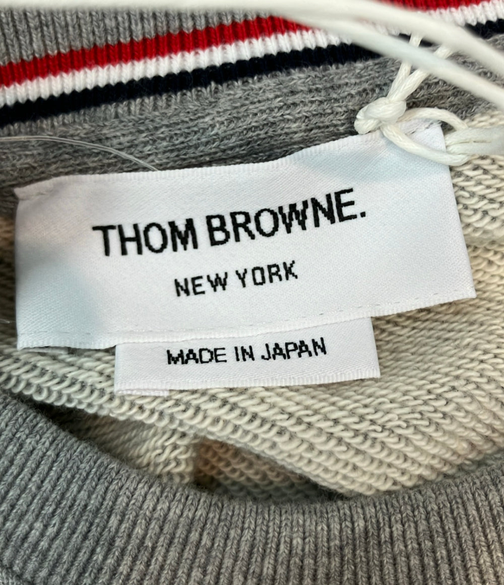 美品 THOM BROWNE 長袖ワンピース スウェット クールネック タグ付き レディース SIZE 40 (M) トムブラウン