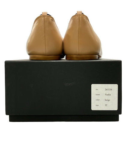 美品 HENRI EN VARGO パンプス リボンストリングスフラットシューズ レディース SIZE 37 ヘンリエンヴァーゴ