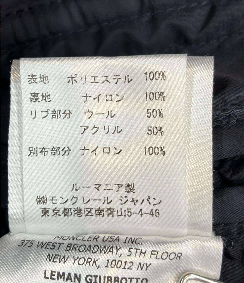 MONCLER ライダースジャケット ブルゾン ロゴワッペン ダブルジップ LEMAN 510914112085 メンズ SIZE 1 (S) モンクレール