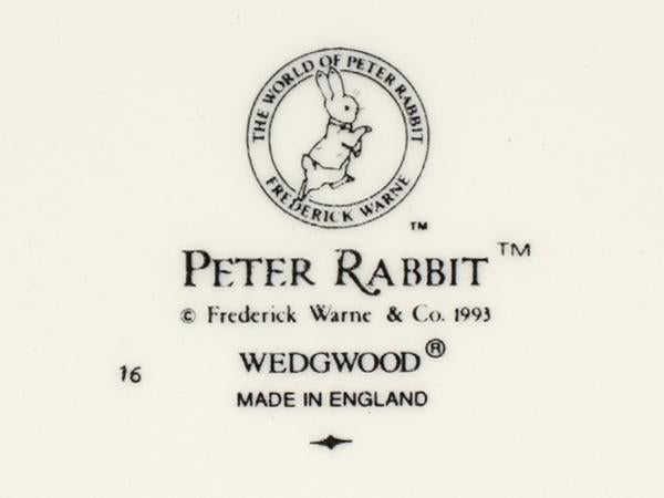 美品 ウエッジウッド プレート 皿 18cm オートミールソーサー マグカップ 3点セット ピーターラビット WEDGWOOD