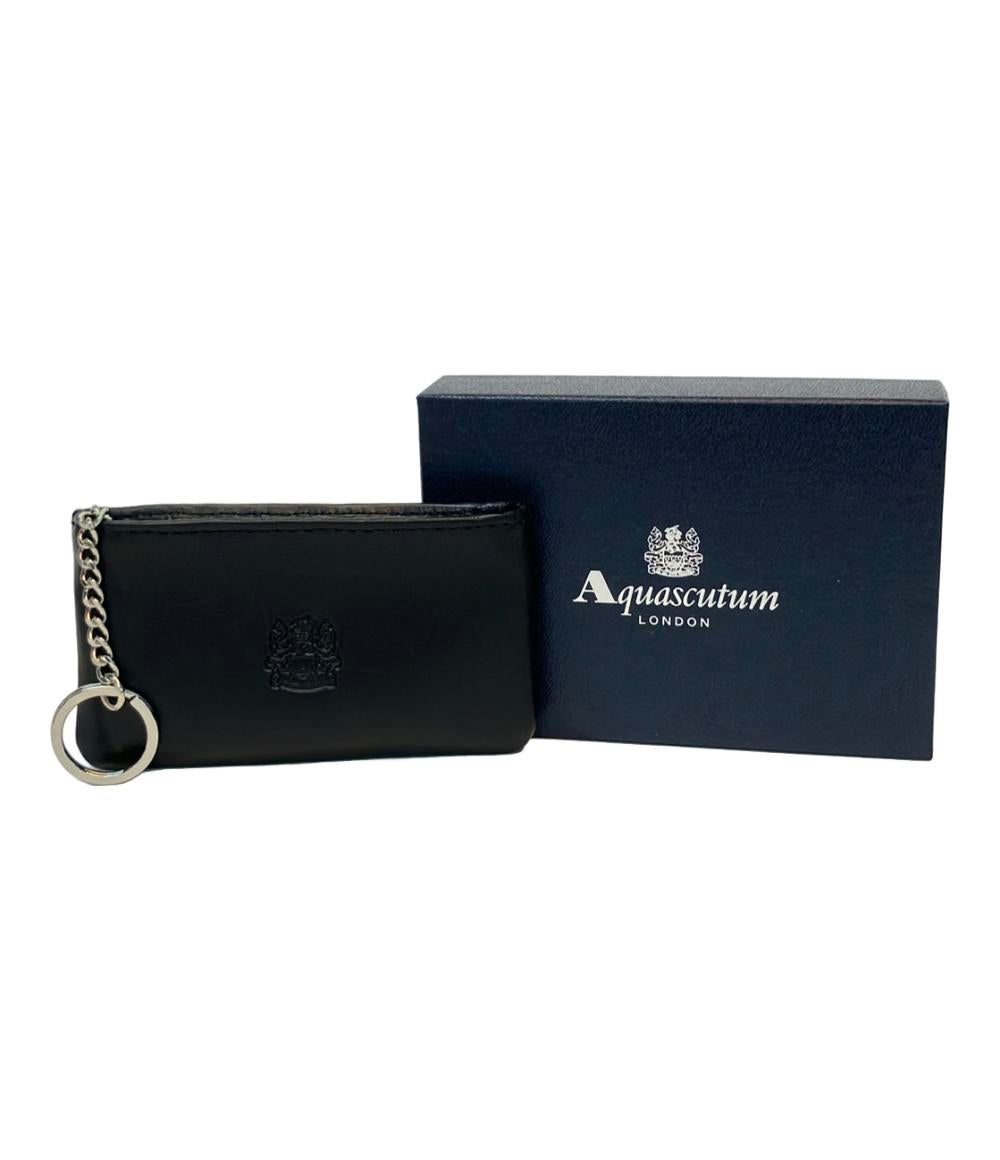 美品 アクアスキュータム コインケース キーリング付き メンズ Aquascutum