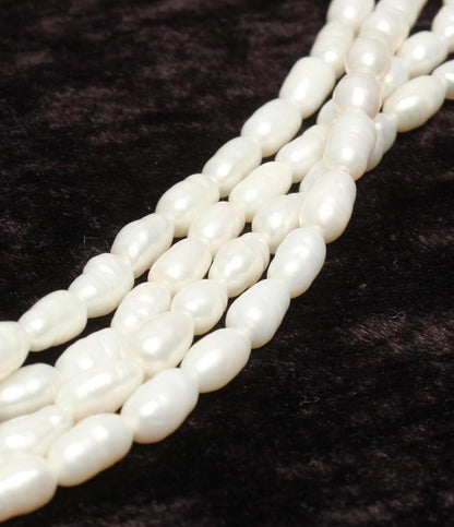 4連ネックレス 淡水パール レディース