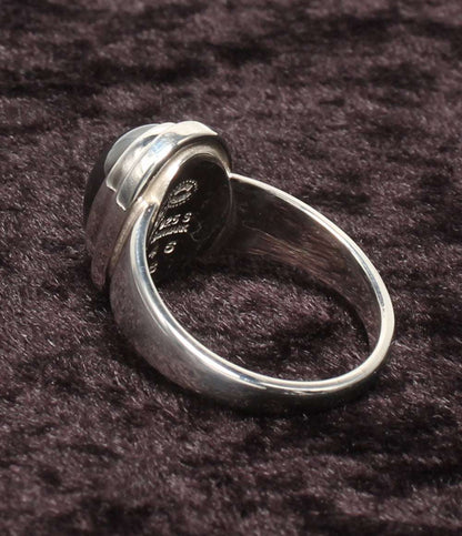 美品 Georg Jensen リング 指輪 SV925 46B ヘマタイト レディース SIZE 19号 ジョージジェンセン
