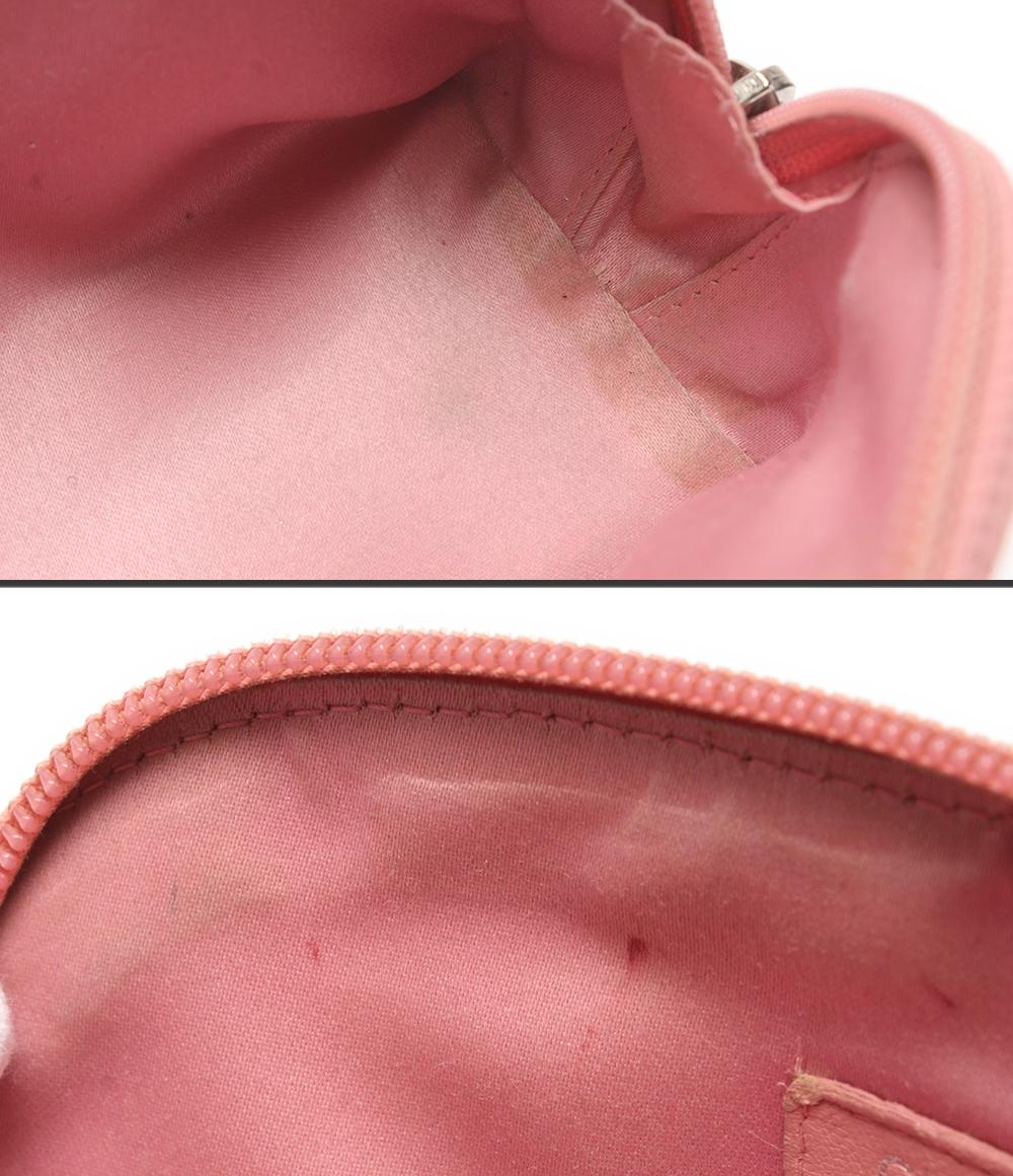 CHANEL ポーチ カメリア ラムスキン シルバー金具 レディース シャネル