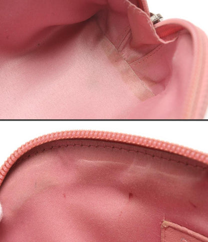 CHANEL ポーチ カメリア ラムスキン シルバー金具 レディース シャネル