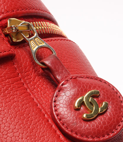 CHANEL バニティバッグ ポーチ ゴールド金具 3番台 キャビアスキン レディース シャネル