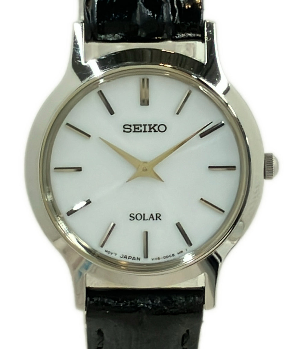 SEIKO 腕時計 ソーラー ホワイト V115-0BS0 レディース セイコー