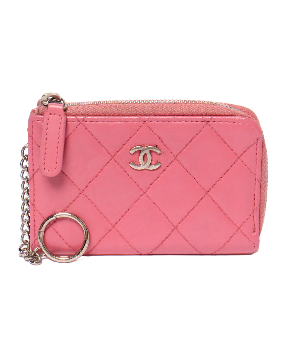 CHANEL コインケース キーリング付き シルバー金具 22番台 マトラッセ AP0221 レディース シャネル